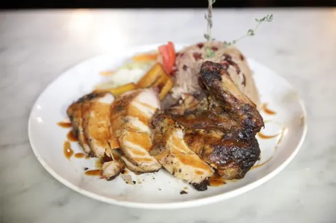 Jerk Chicken Quarter (White) image