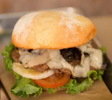 Mushroom Swiss Burger image