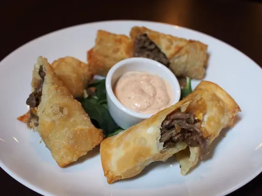 Cheese Steak Eggrolls - Ribeye, Onions, Spicy Tomato Sauce image