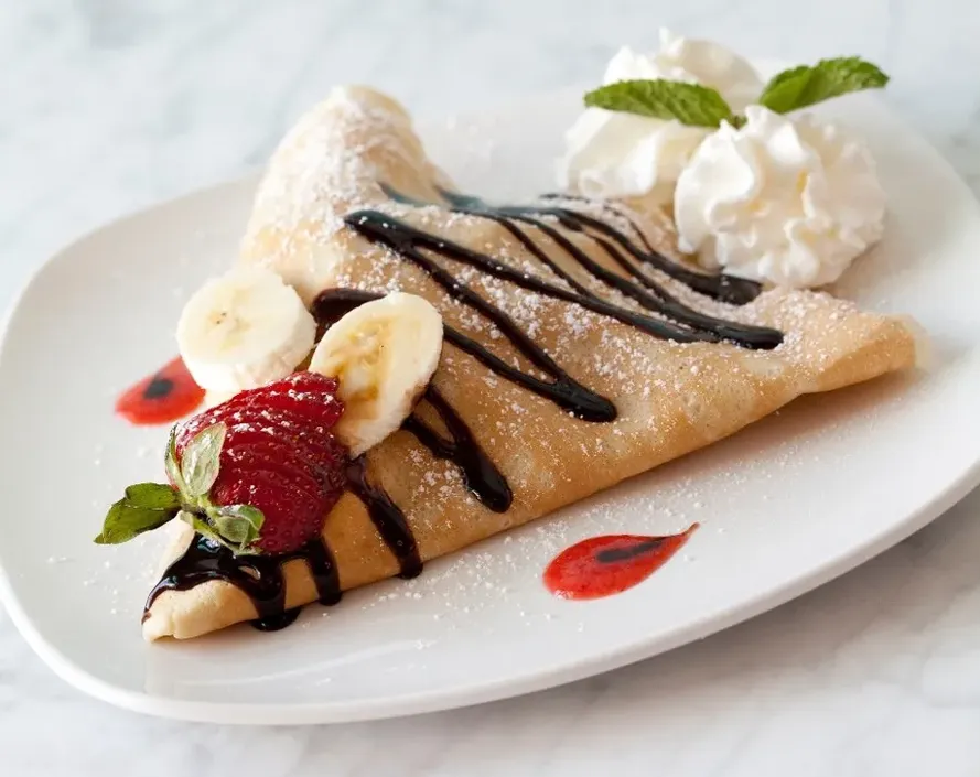 Nutella with Strawberries & Bananas Crêpe image