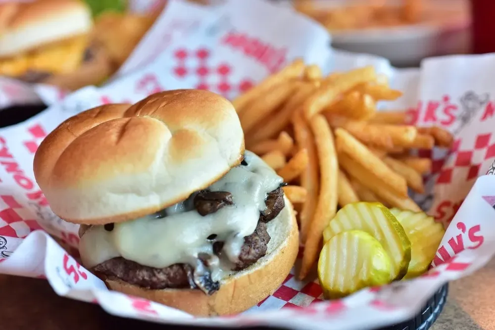 Mushroom & Swiss Burger image