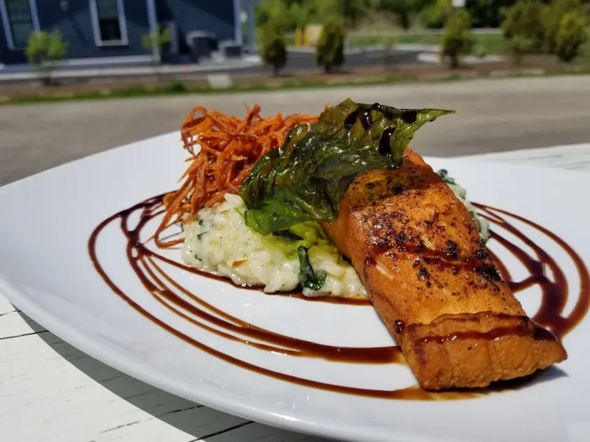 Pan-Seared Salmon & Spinach Risotto image