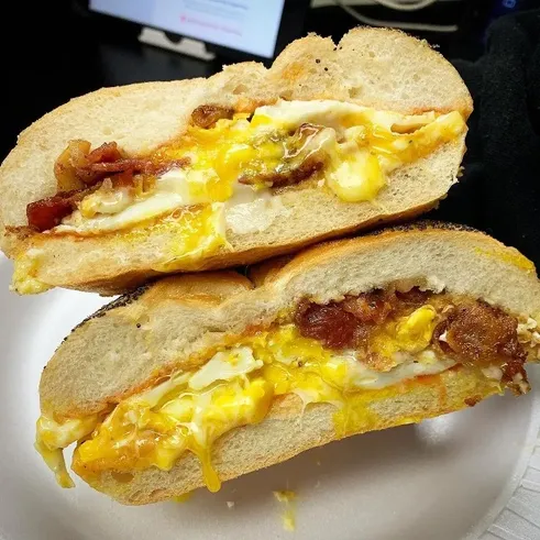 Bacon, Egg & Cheese on a Roll image