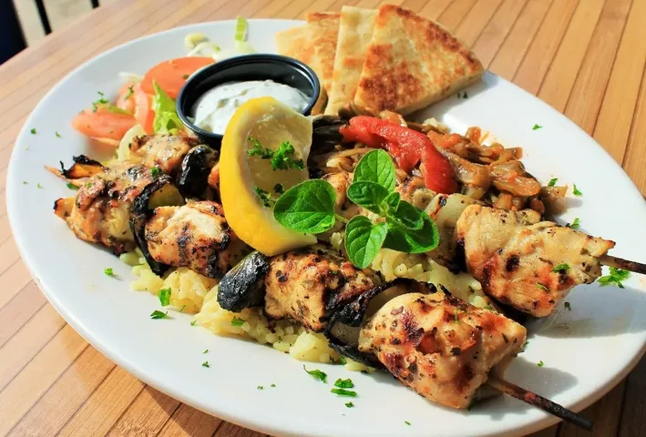 Chicken Souvlaki Platter image