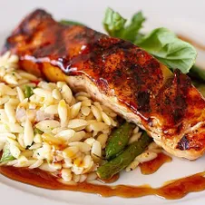 Honey Bourbon Glazed Salmon image