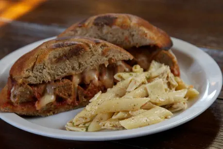 Meatball Parmigiana Sandwich image