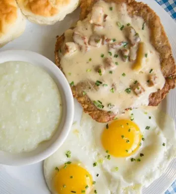 Chicken Fried Steak and Eggs image
