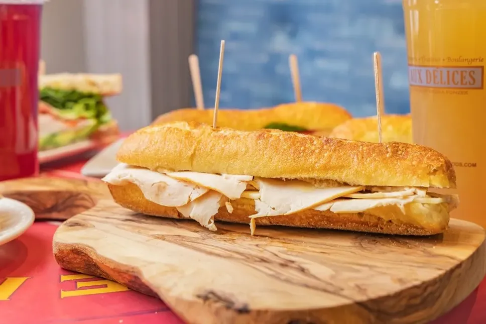 Mini Roast Turkey & Cheddar Baguette image