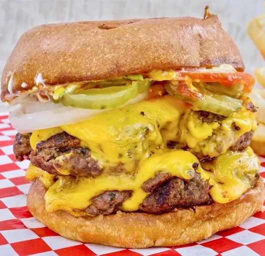 Double Smash Cheeseburger w/Fries image