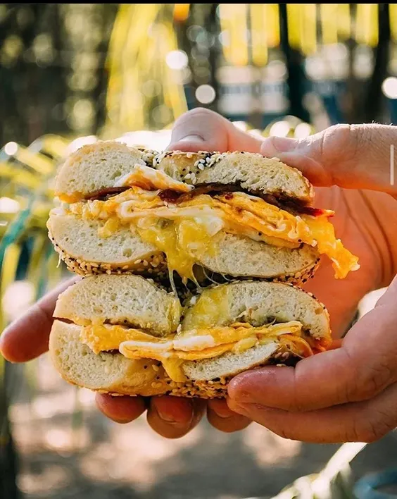 Bacon, Egg And Cheese On A Bagel image