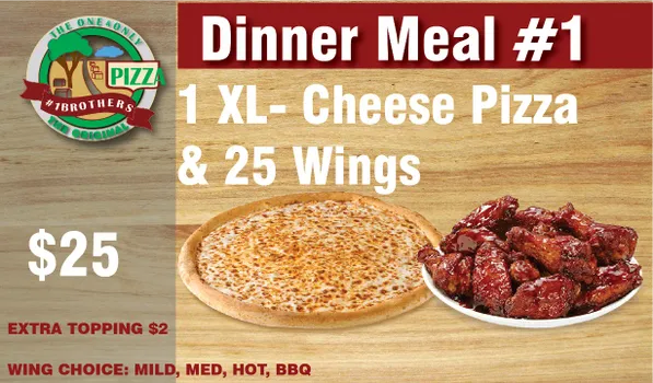 1-Xl Cheese & 25 Wings image