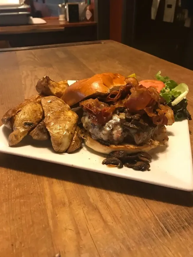 Bacon Mushroom Swiss Burger image