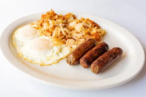 Two Eggs With Meat image