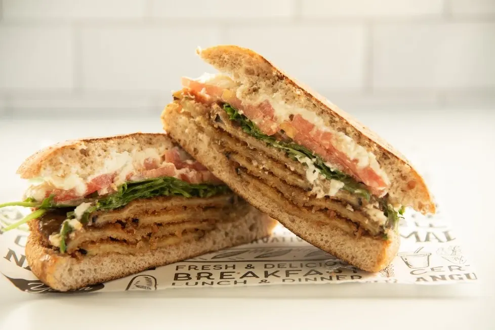 Crispy Eggplant Burrata Caprese image