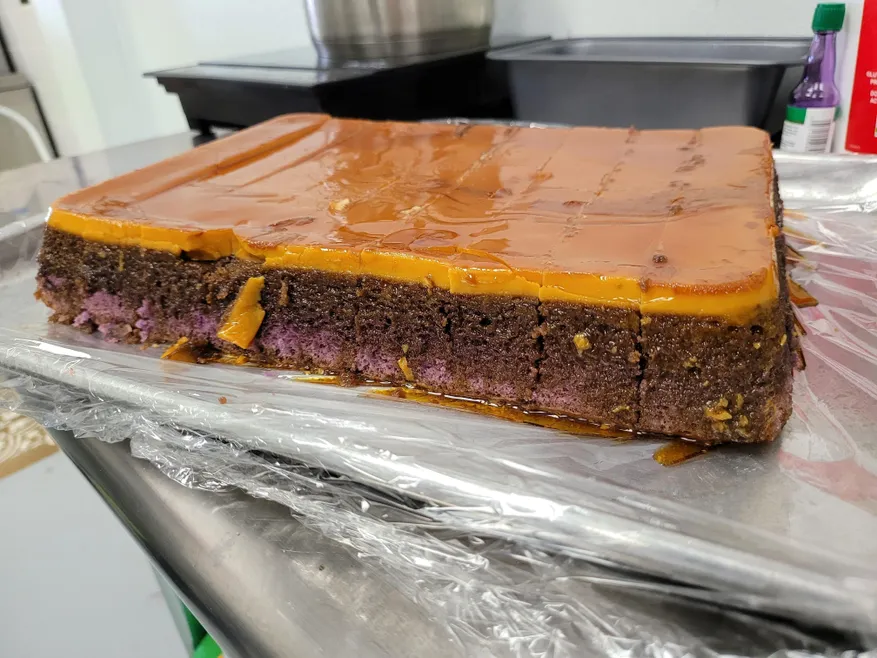 Ube Cake with Flan image