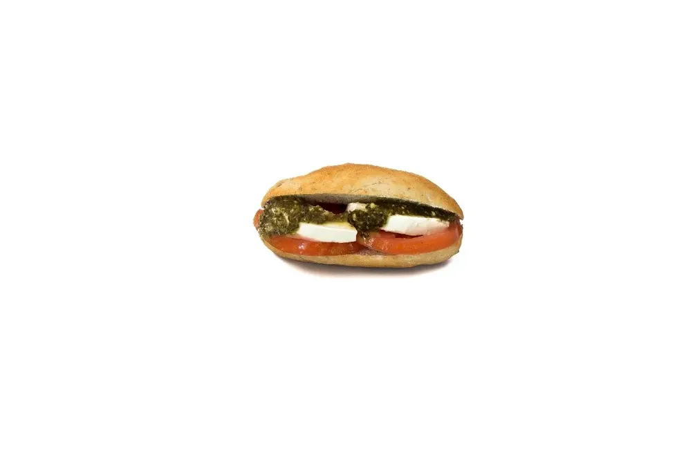 9. Fresh Mozzarella, tomato and pesto (Cereal Bread) image