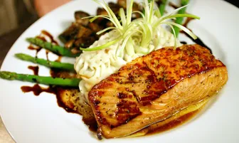 Pan-seared salmon image